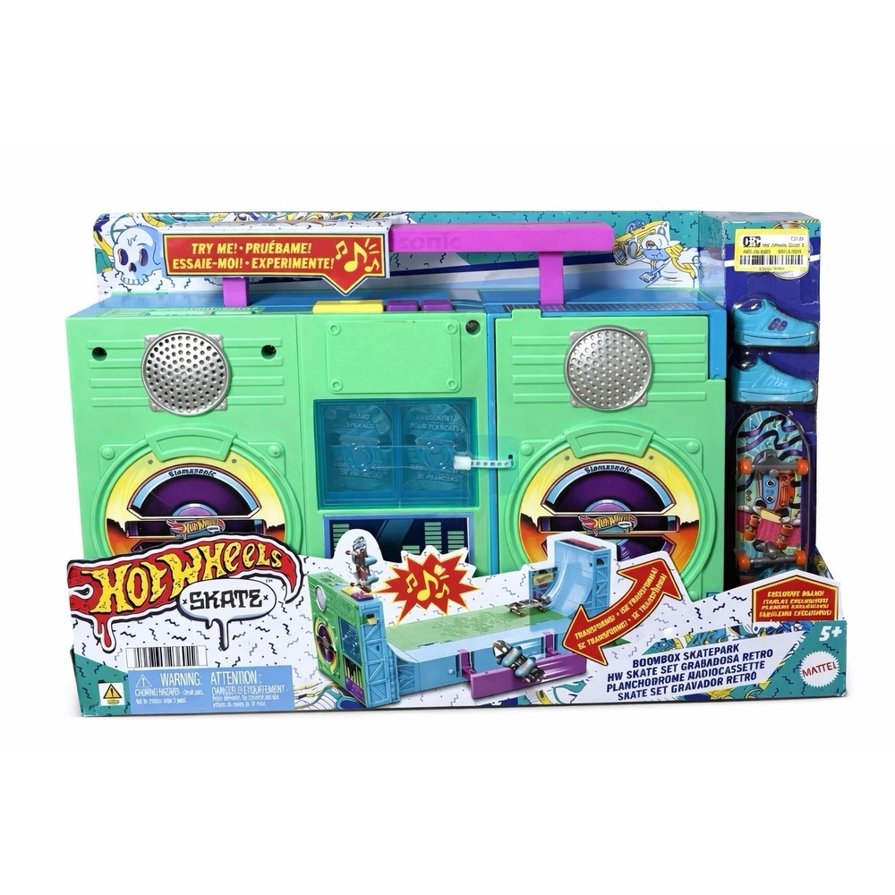 Hot Wheels Skate Boombox Skatepark Playset HXP58 Mattel 2023 Sealed NIB
